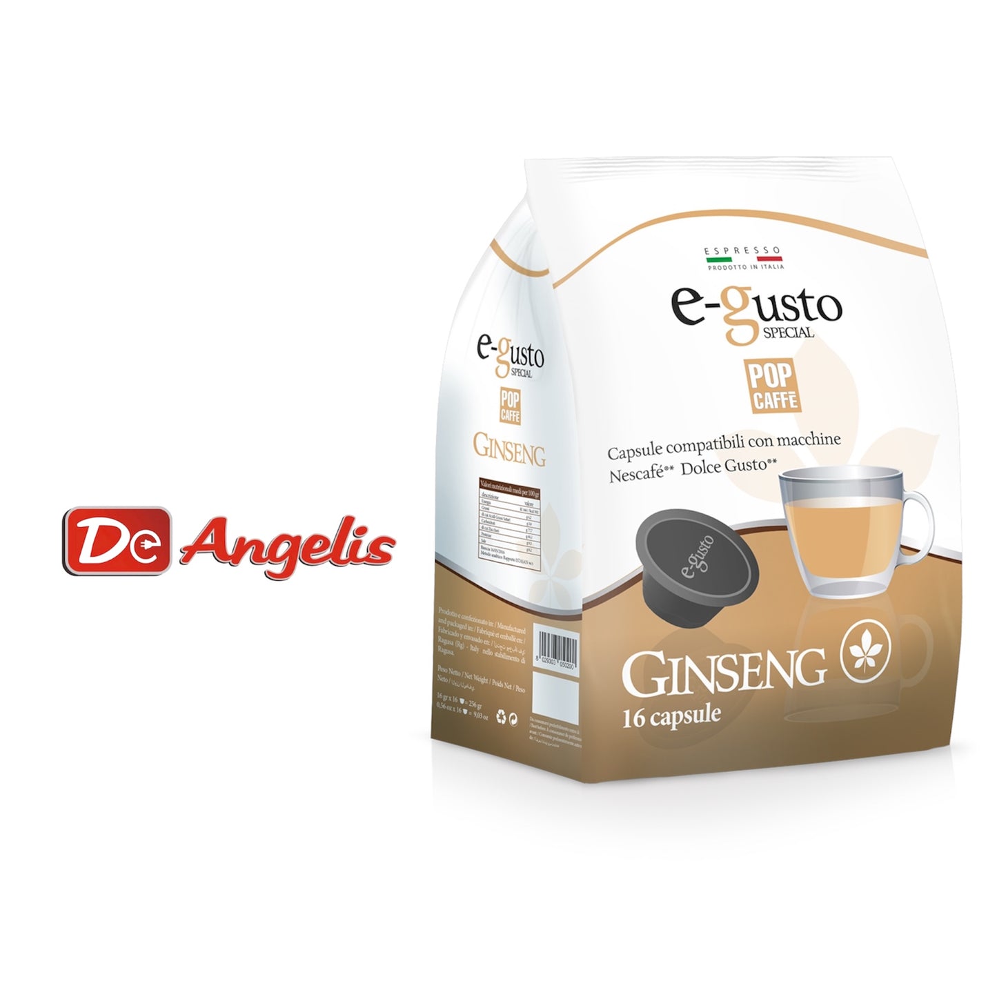 Capsule E-Gusto Ginseng: compatibili dolcegusto