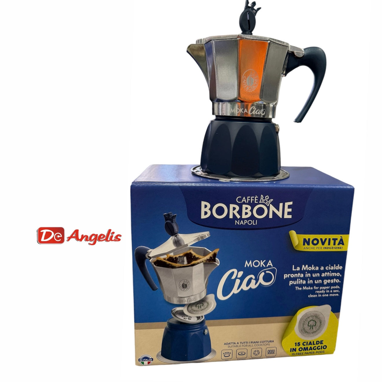 Moka Ciao: per fornello ad induzione e per fornelli a gas