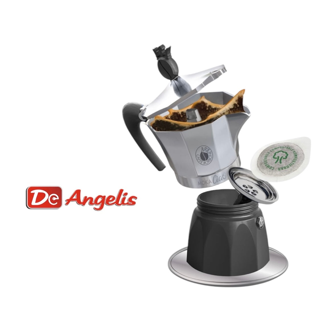 Moka Ciao: per fornello ad induzione e per fornelli a gas