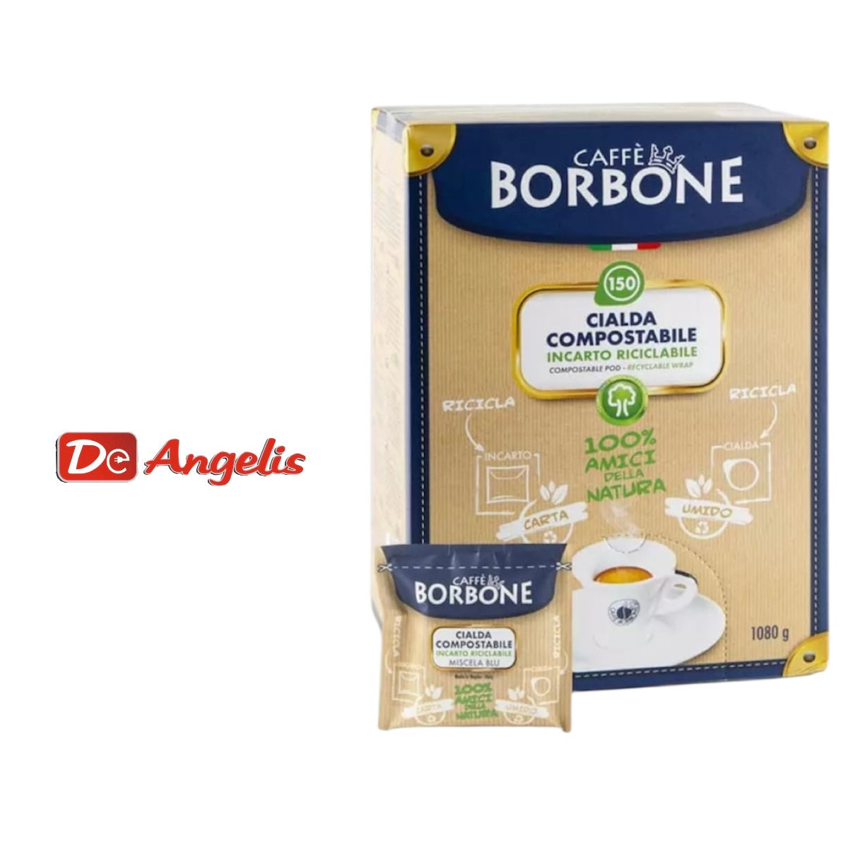 150 cialde caffè borbone