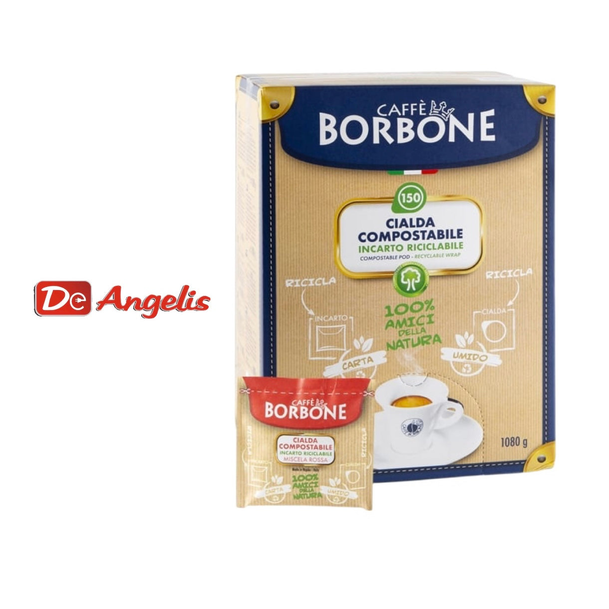150 cialde caffè borbone