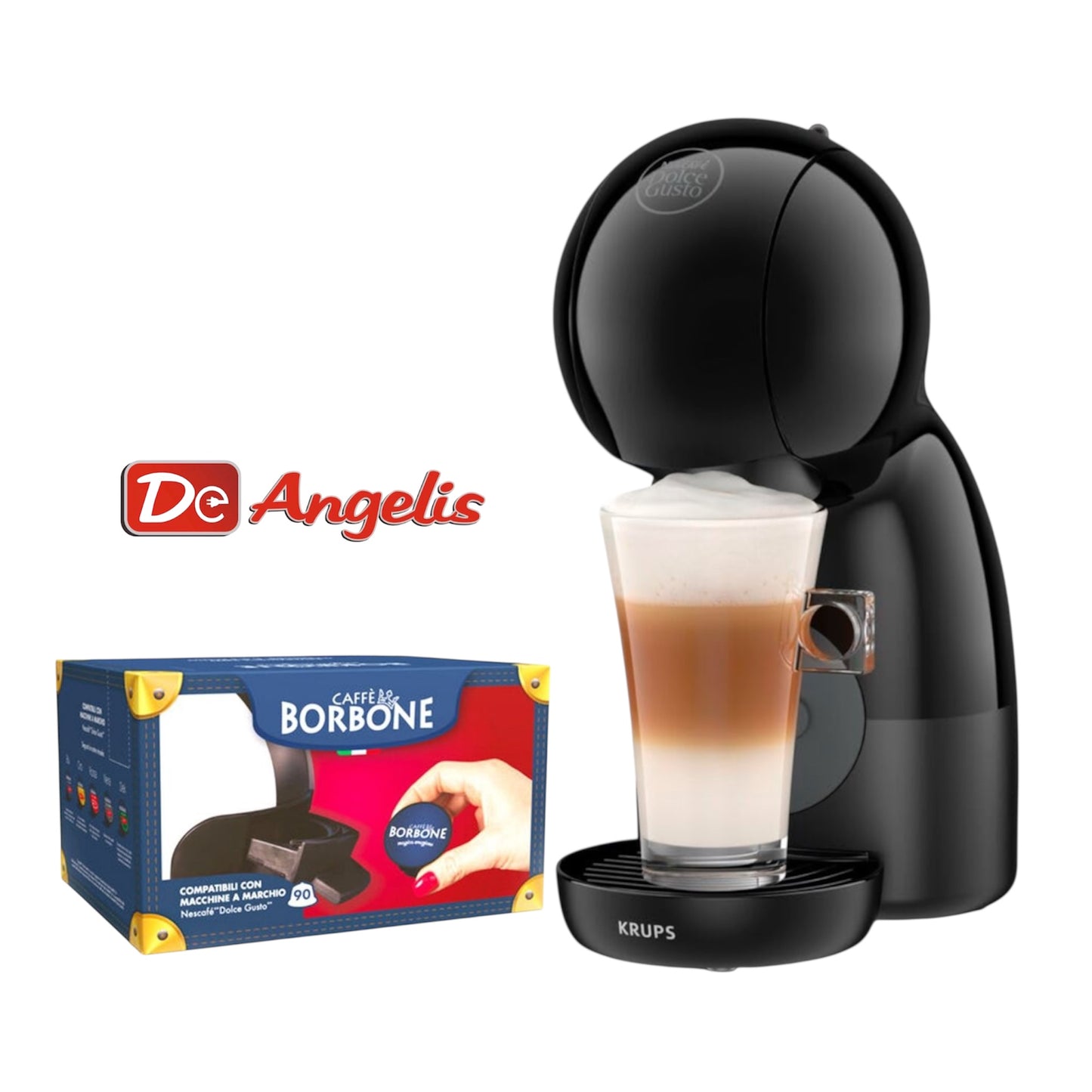 Krups: Macchina da caffè + 90 capsule miscela rossa