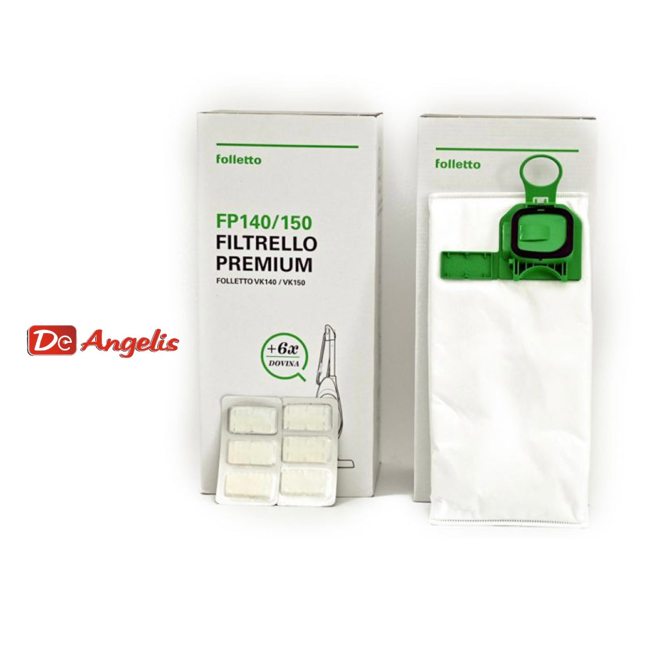 Sacchetti originali con dovina vk140/vk150